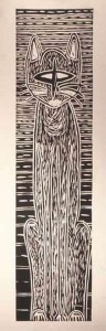 Kitty - Linoleum Cut - 1998 Kitty - Linoleum Cut - 1998