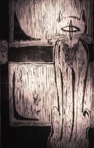 Big Kitty - Woodccut - 250cmx200cm  1999