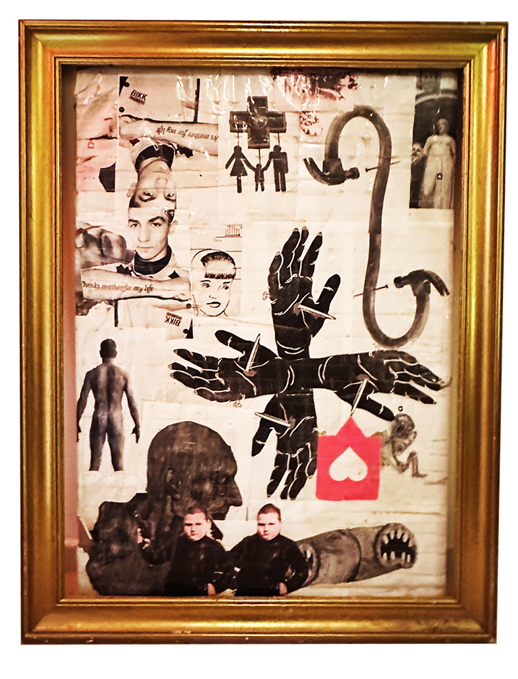 Self-inflicted mixed media -110x85cm Self-inflicted mixed media -110x85cm